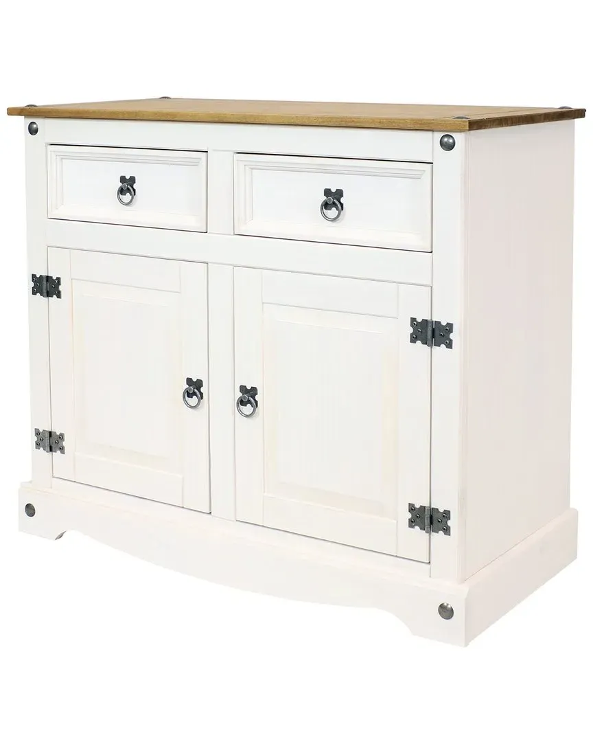 2-Drawer Sideboard - White, Pine
