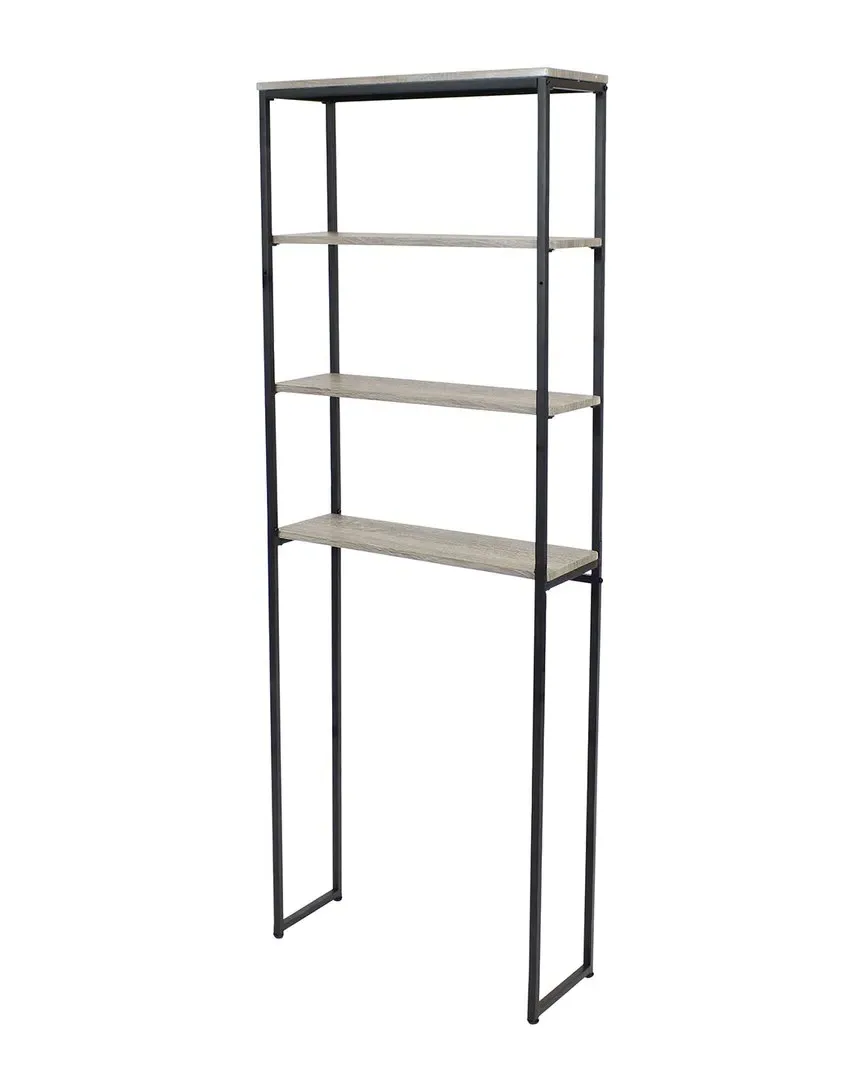 4-Tier Over-The-Toilet Storage Shelf - Grey, MDF