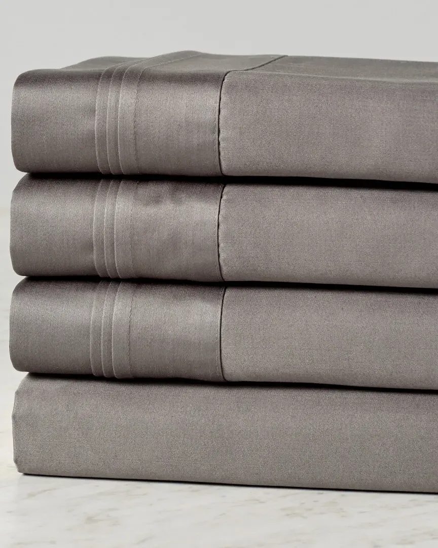 1000 Thread Count Deep Pocket Sheet Set - Grey, Egyptian Cotton