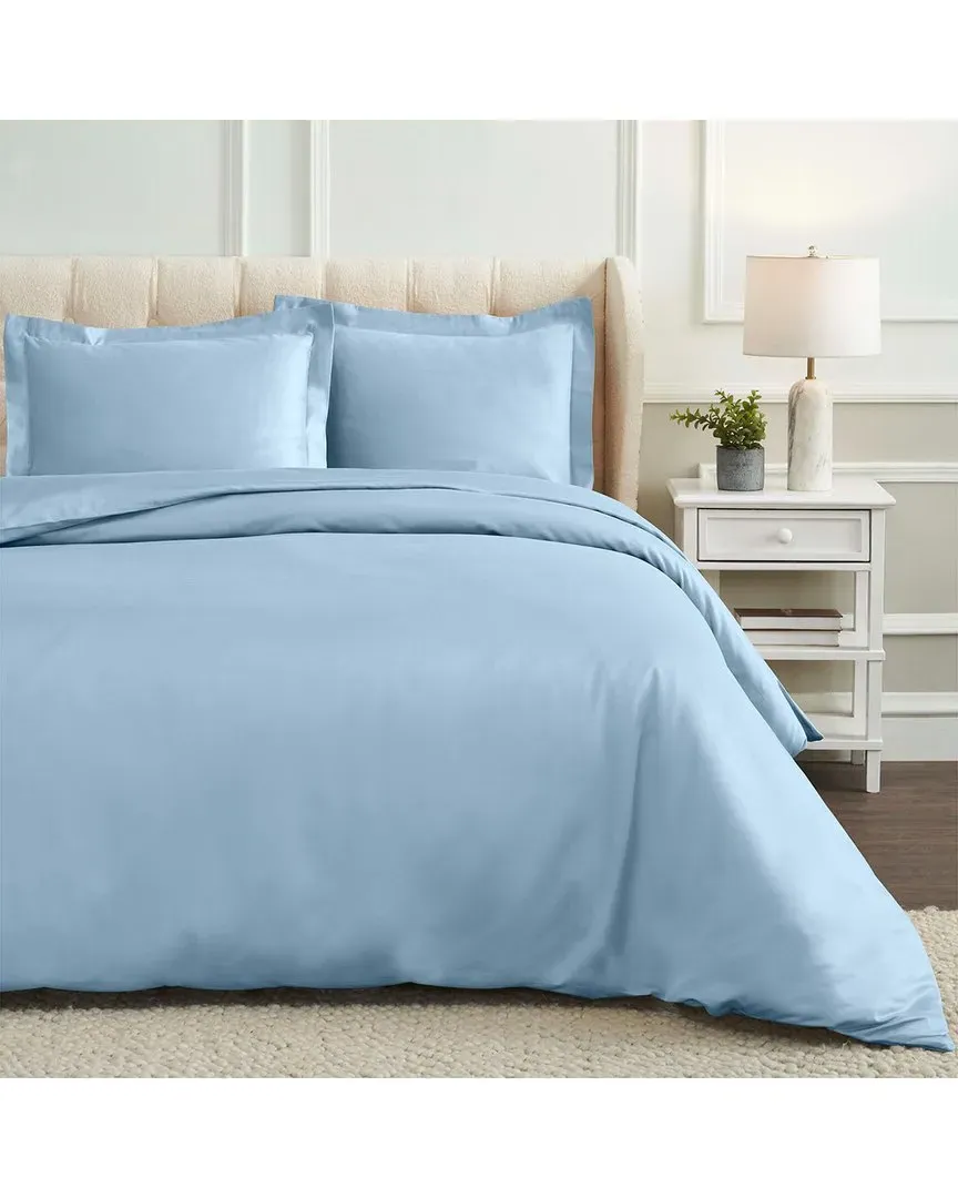 1000 Thread Count Duvet Cover Set - Light Blue, Egyptian Cotton
