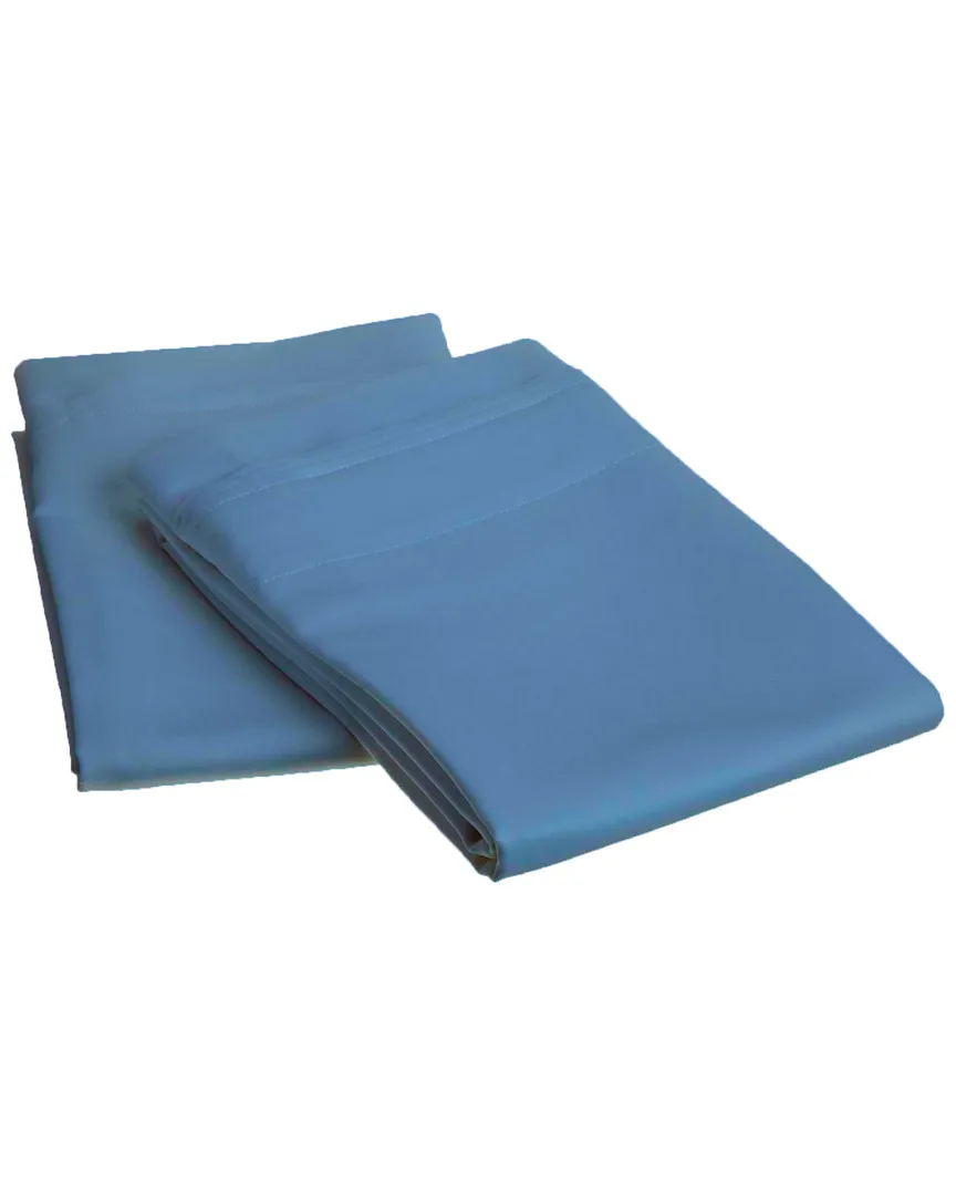 1000 Thread Count Pillowcases - Medium Blue, Egyptian Cotton