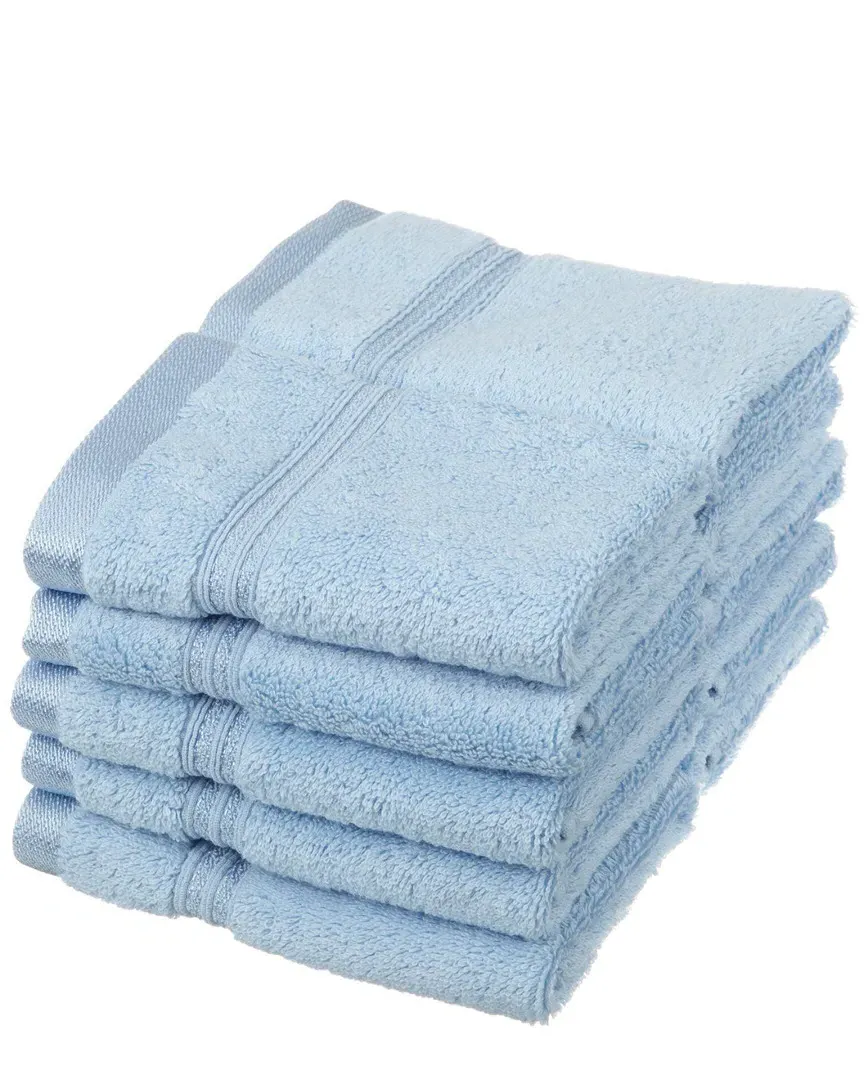 10pc Egyptian Cotton Washcloth Set - Light Blue image