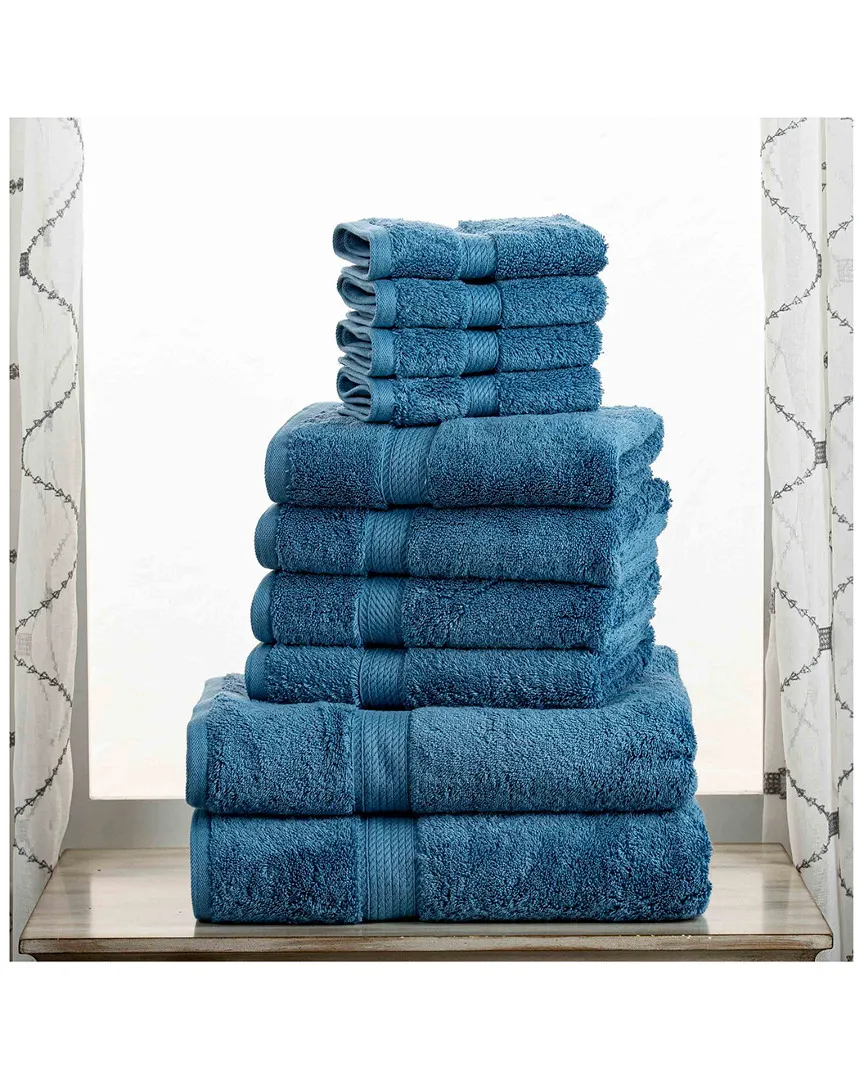 10pc Ultra Plush Egyptian Cotton Towel Set - Denim