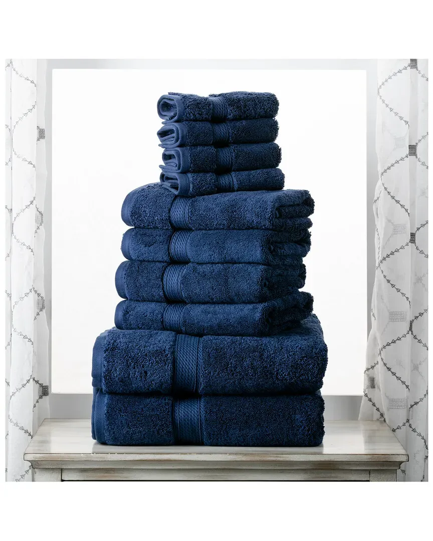 10pc Ultra Plush Egyptian Cotton Towel Set - Navy