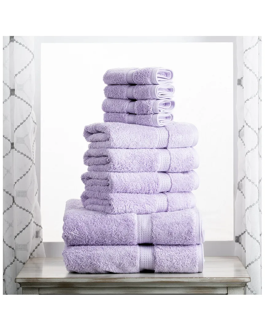 10pc Ultra Plush Egyptian Cotton Towel Set - Purple