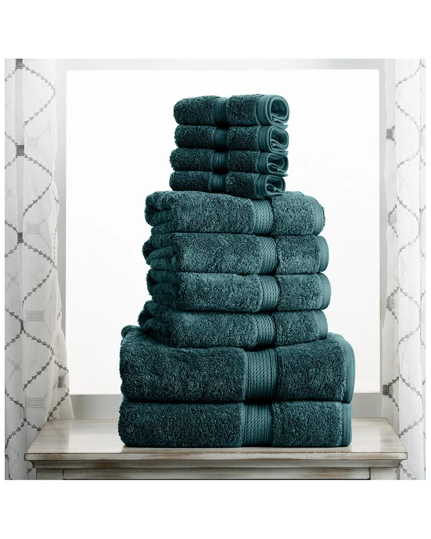 10pc Ultra Plush Egyptian Cotton Towel Set - Teal