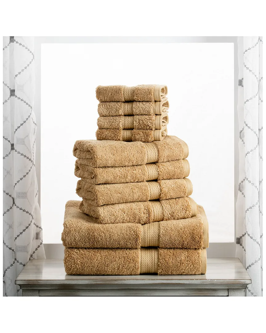 10pc Ultra Plush Egyptian Cotton Towel Set - Toast