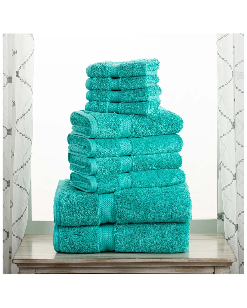 10pc Ultra Plush Egyptian Cotton Towel Set - Turquoise
