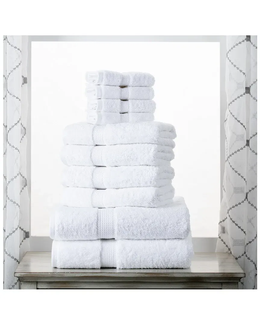 10pc Ultra Plush Egyptian Cotton Towel Set - White image