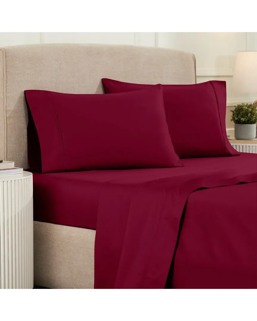 1200 Thread Count Deep Pocket Sheet Set - Burgundy, Egyptian Cotton