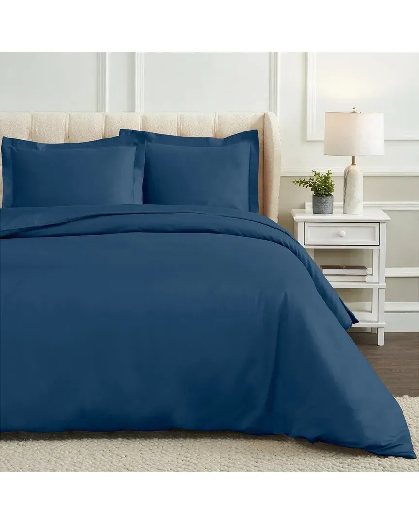 1200 Thread Count Duvet Cover Set - Navy Blue, Egyptian Cotton
