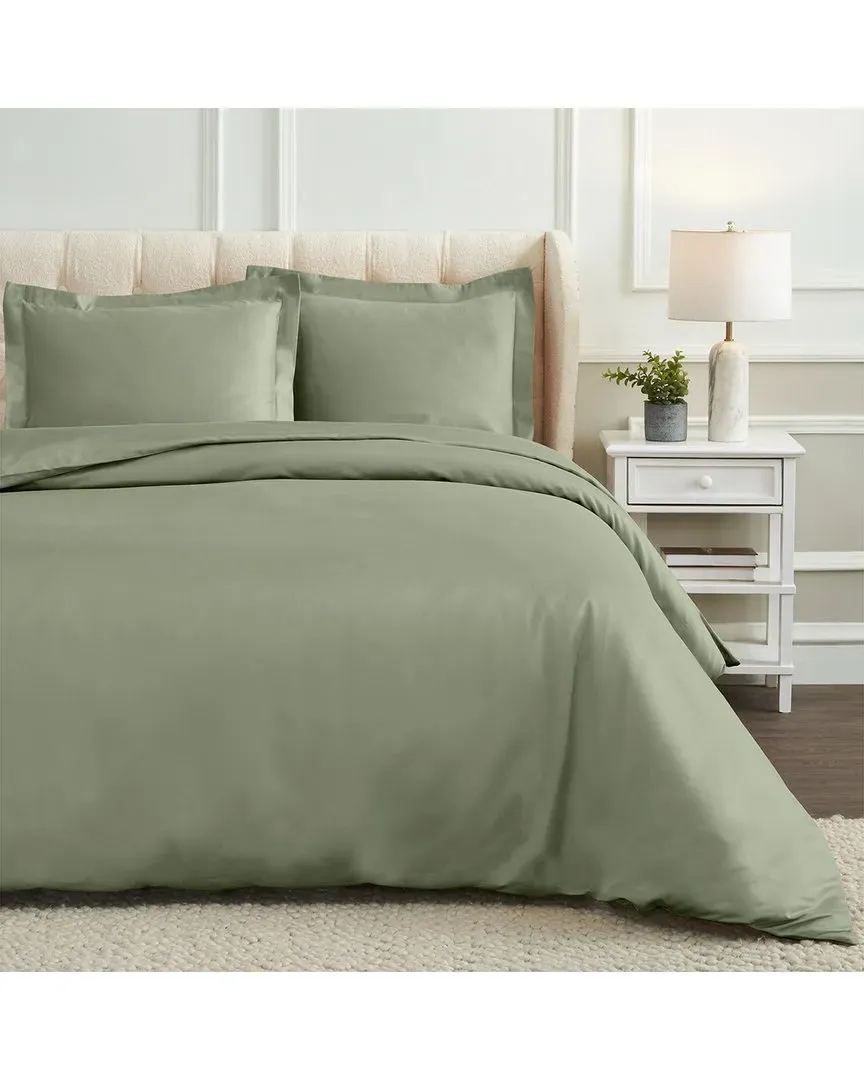 1200 Thread Count Duvet Cover Set - Sage, Egyptian Cotton