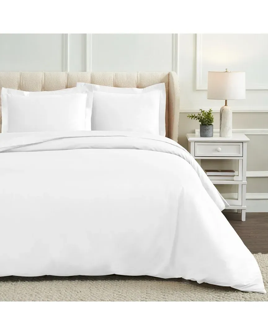 1200 Thread Count Duvet Cover Set - White, Egyptian Cotton