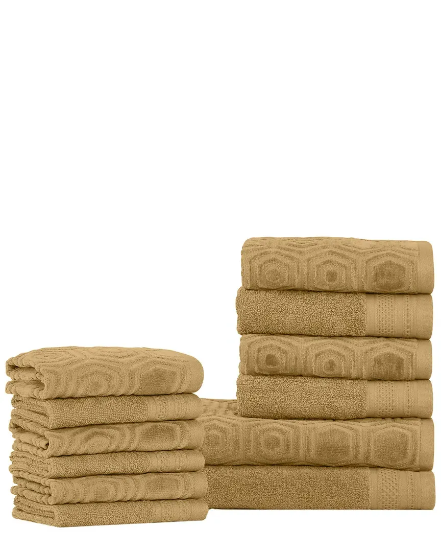 12pc Combed Cotton Towel Set - Camel, Cotton