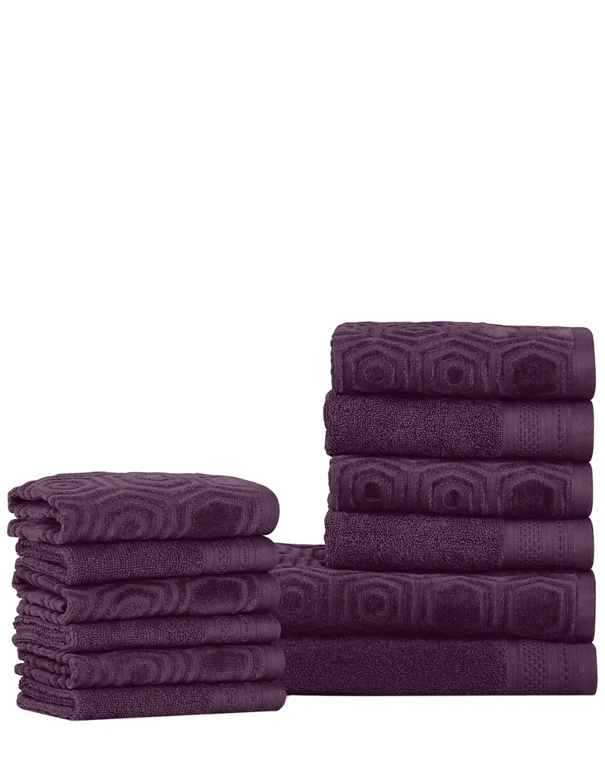 12pc Combed Cotton Towel Set - Purple, Cotton
