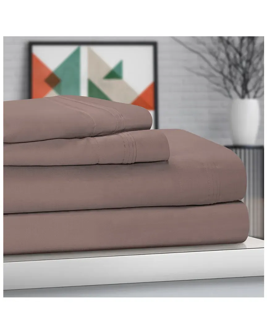 1500 Thread Count Deep Pocket Sheet Set - Grey, Cotton