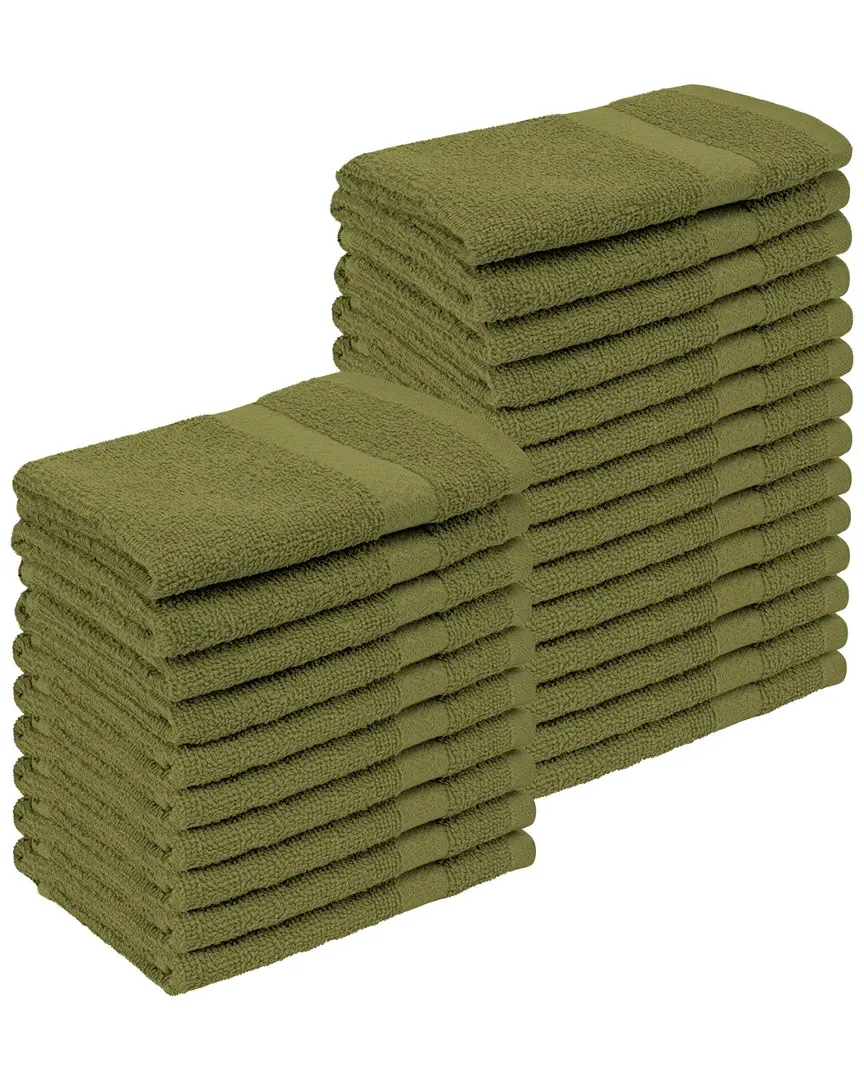 24pc Cotton Washcloth Set - Green image