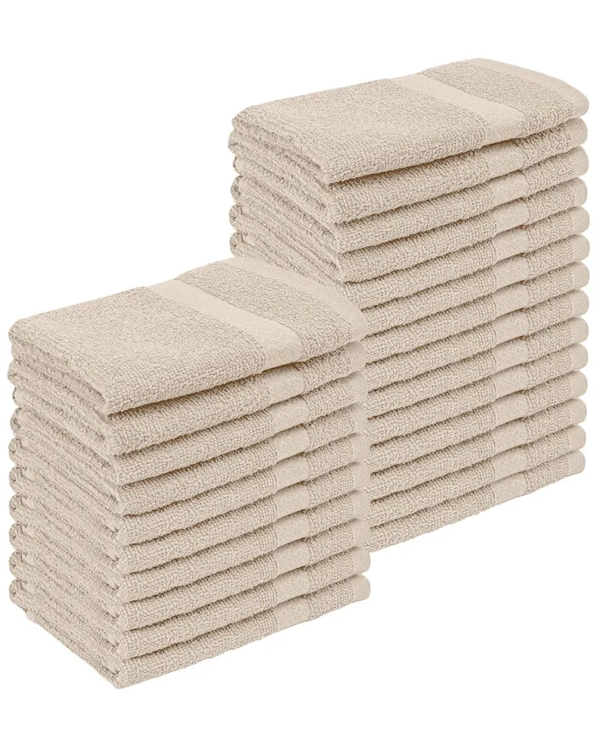24pc Cotton Washcloth Set - Stone