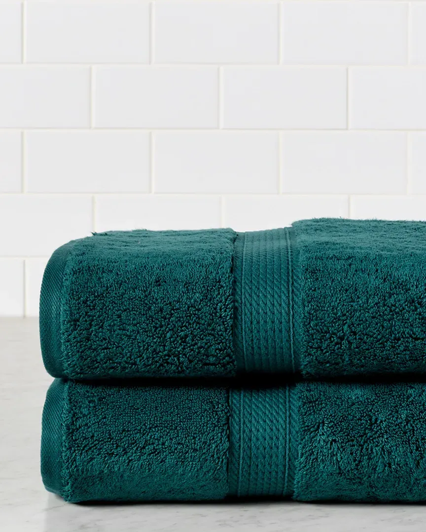 2pc Bath Egyptian Cotton Towel Set - Teal