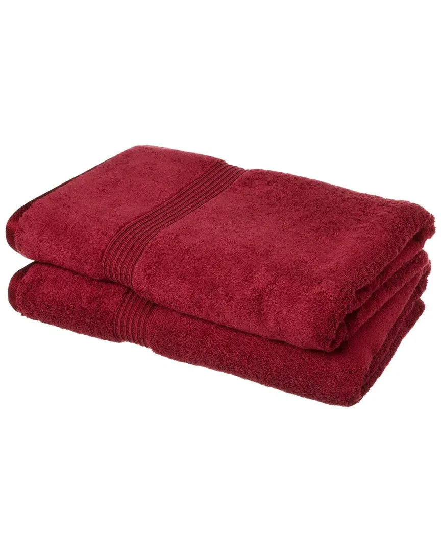 2pc Bath Sheet Egyptian Cotton Towel Set - Burgundy