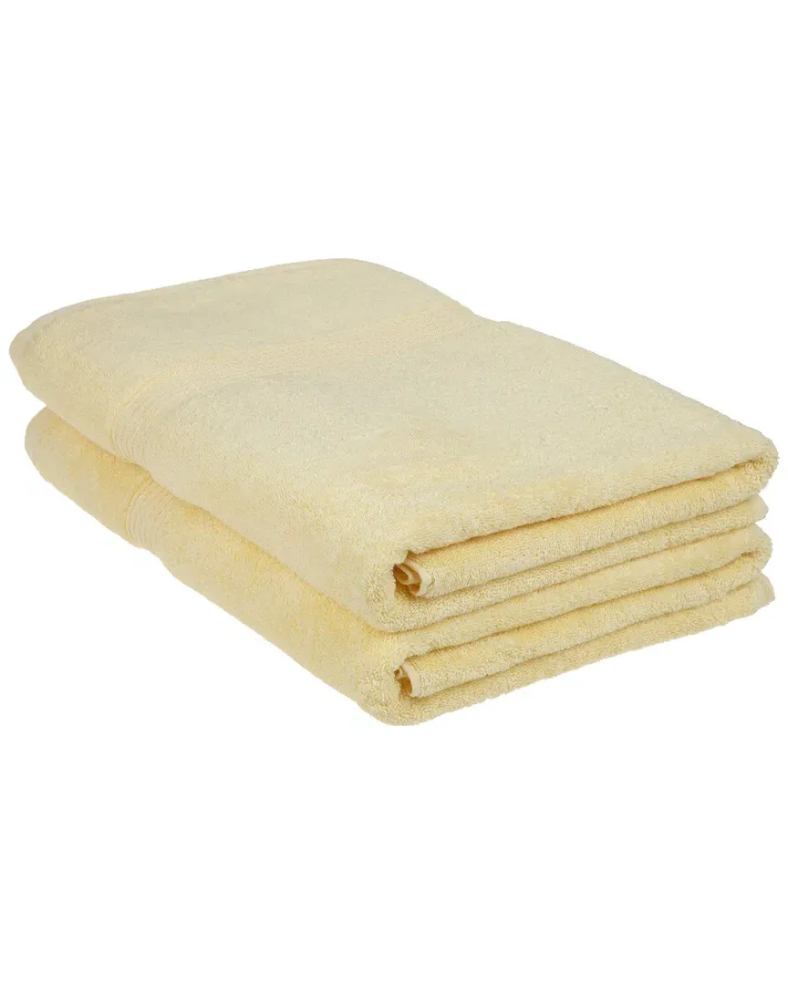 2pc Bath Sheet Egyptian Cotton Towel Set - Canary
