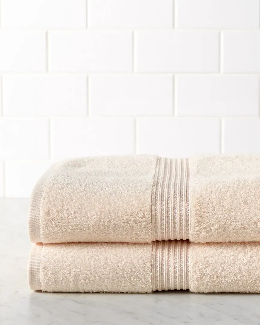 2pc Bath Sheet Egyptian Cotton Towel Set - Ivory