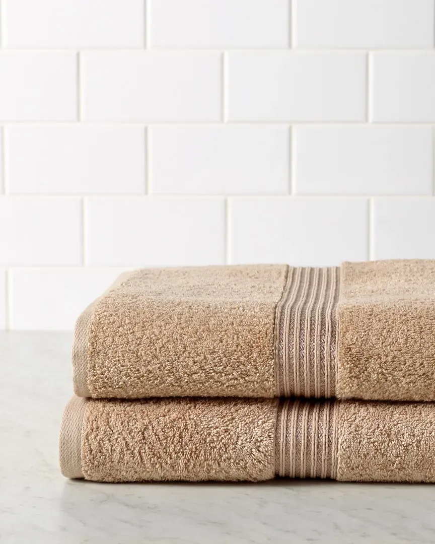 2pc Bath Sheet Egyptian Cotton Towel Set - Taupe