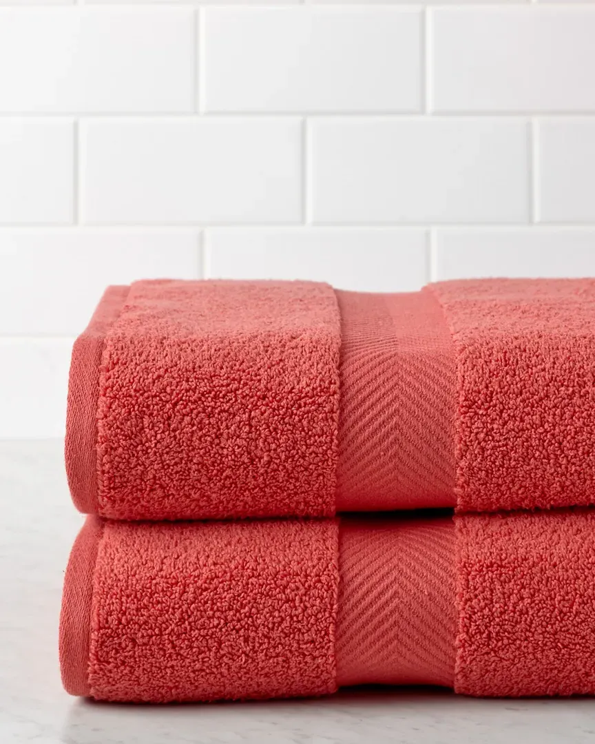 2pc Bath Sheet Set - Orange, Cotton