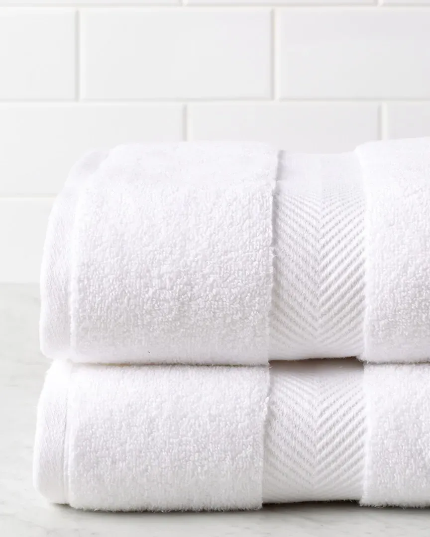 2pc Bath Sheet Set - White, Cotton