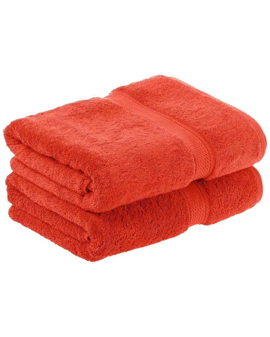 2pc Bath Towel Set - Coral, Egyptian Cotton