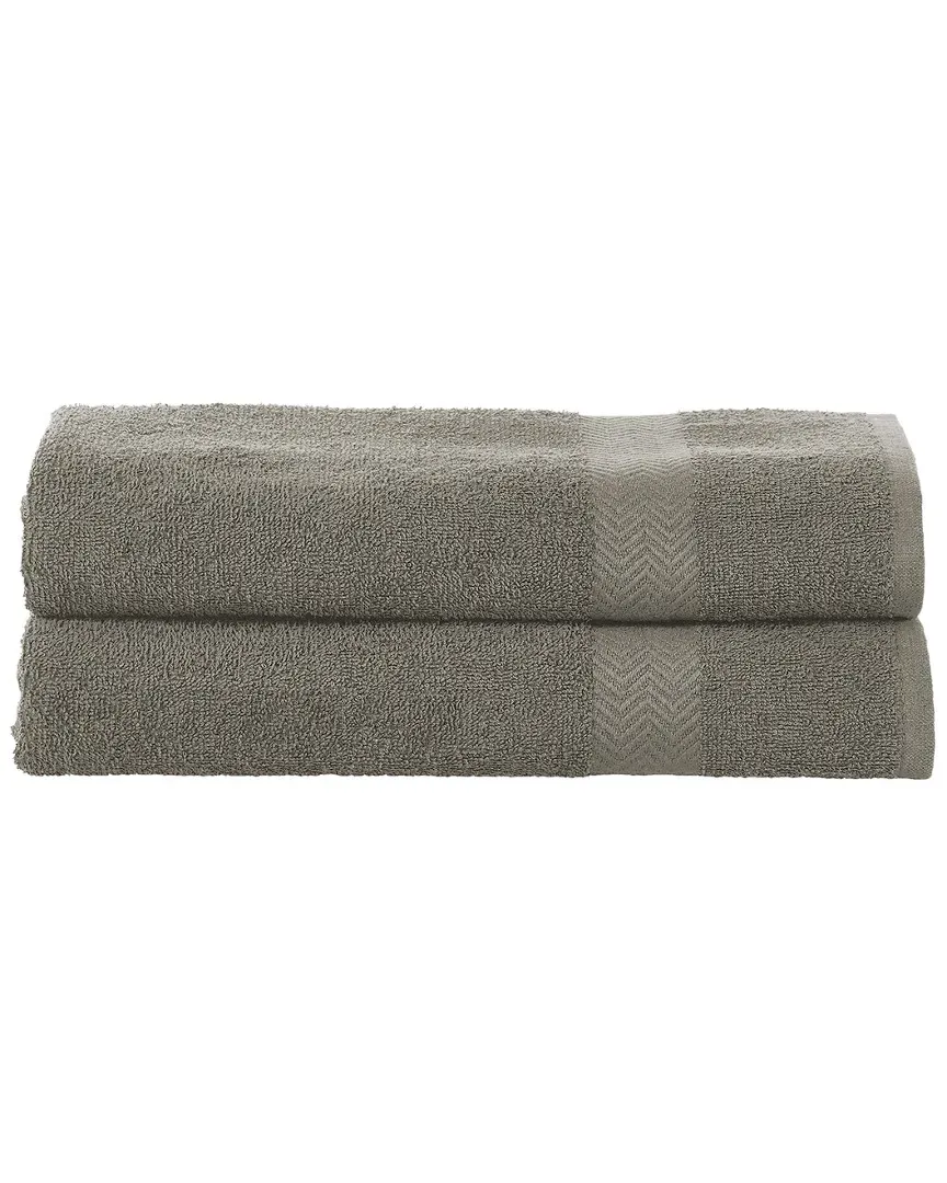 2pc Cotton Bath Sheet Set - Charcoal