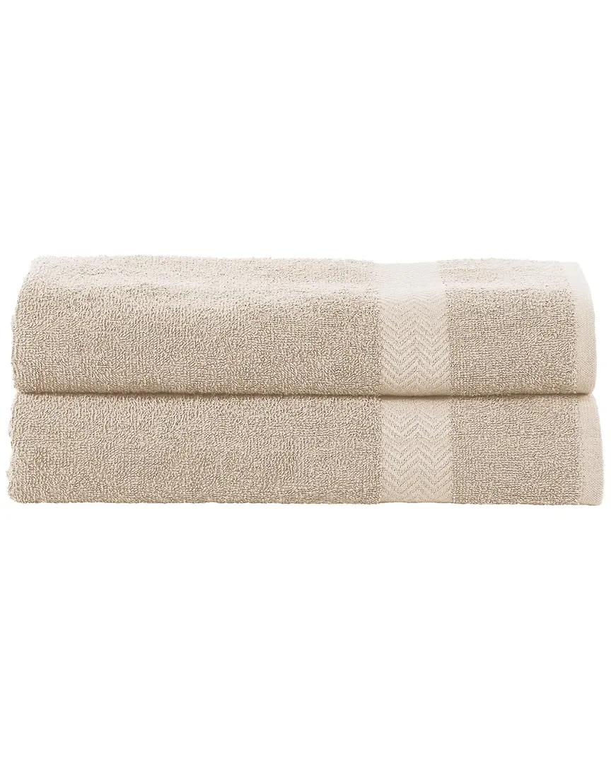 2pc Cotton Bath Sheet Set - Stone