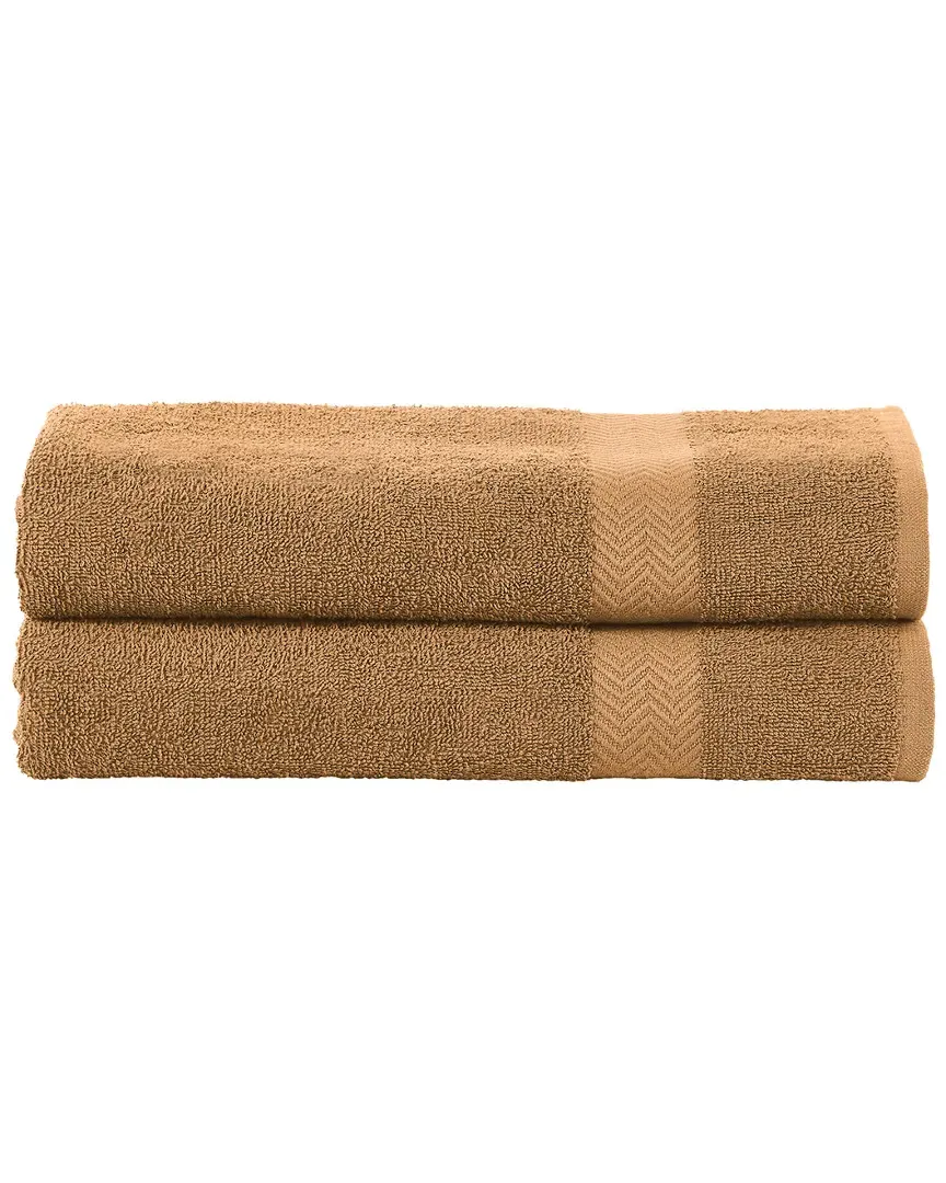 2pc Cotton Bath Sheet Set - Tan