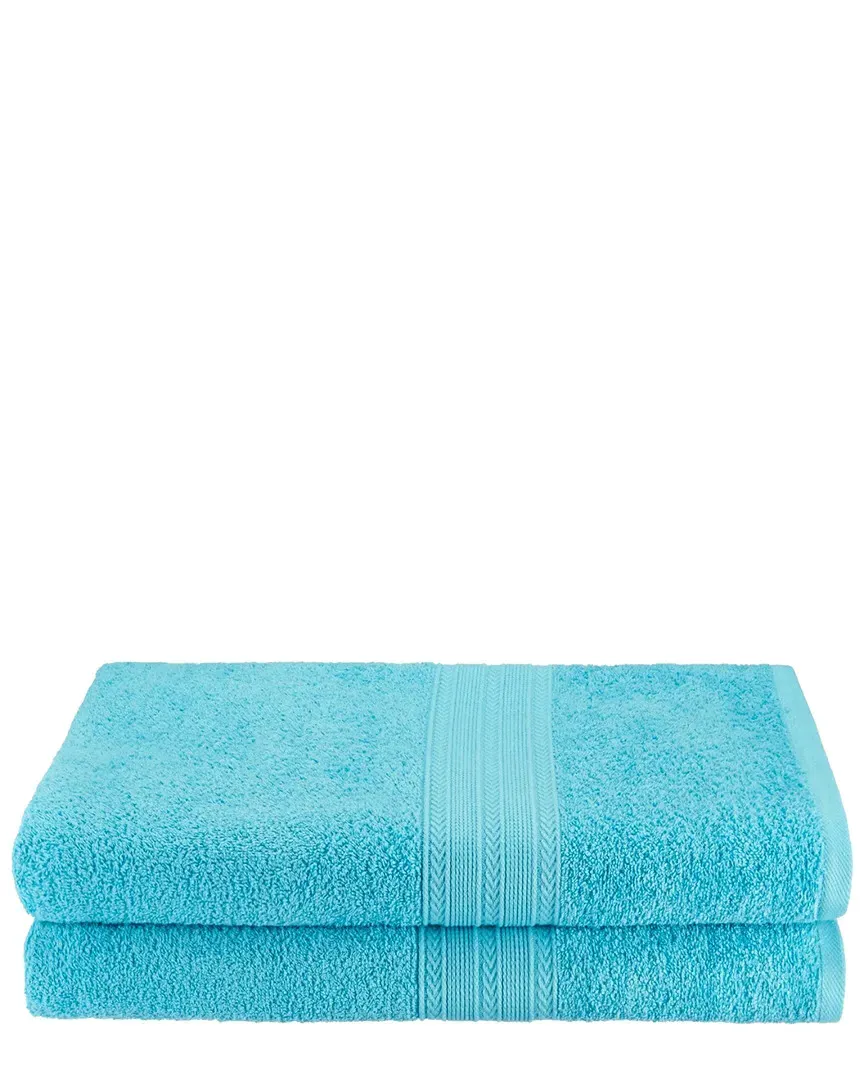 2pc Cotton Bath Sheet Set - Turquoise