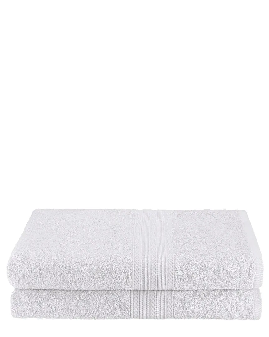 2pc Cotton Bath Sheet Set - White