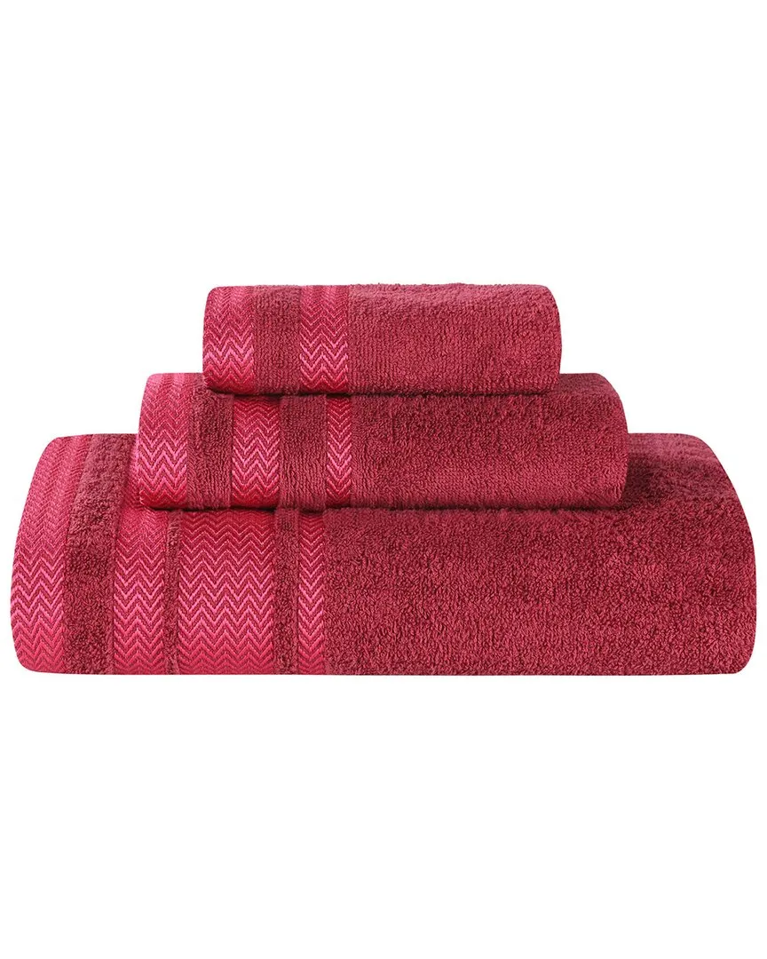 3-Piece Zero Twist Cotton Towel Set - Cranberry image