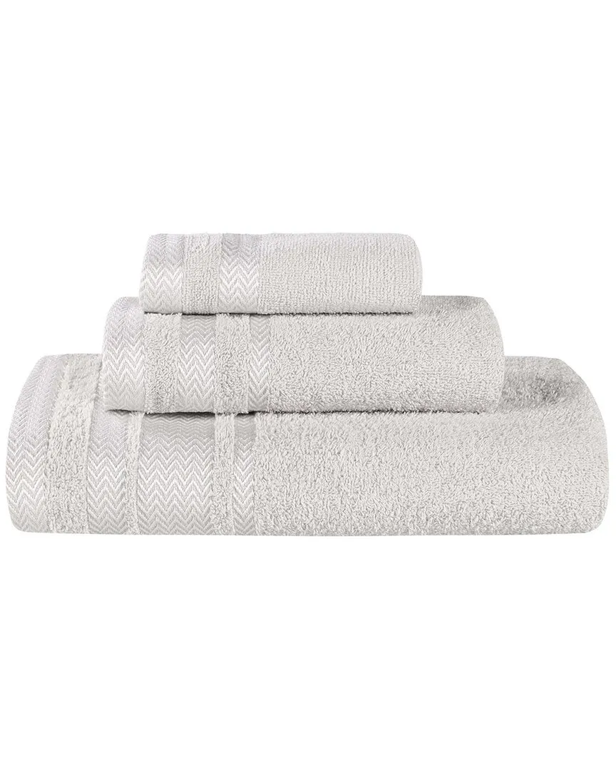 3-Piece Zero Twist Cotton Towel Set - Platinum