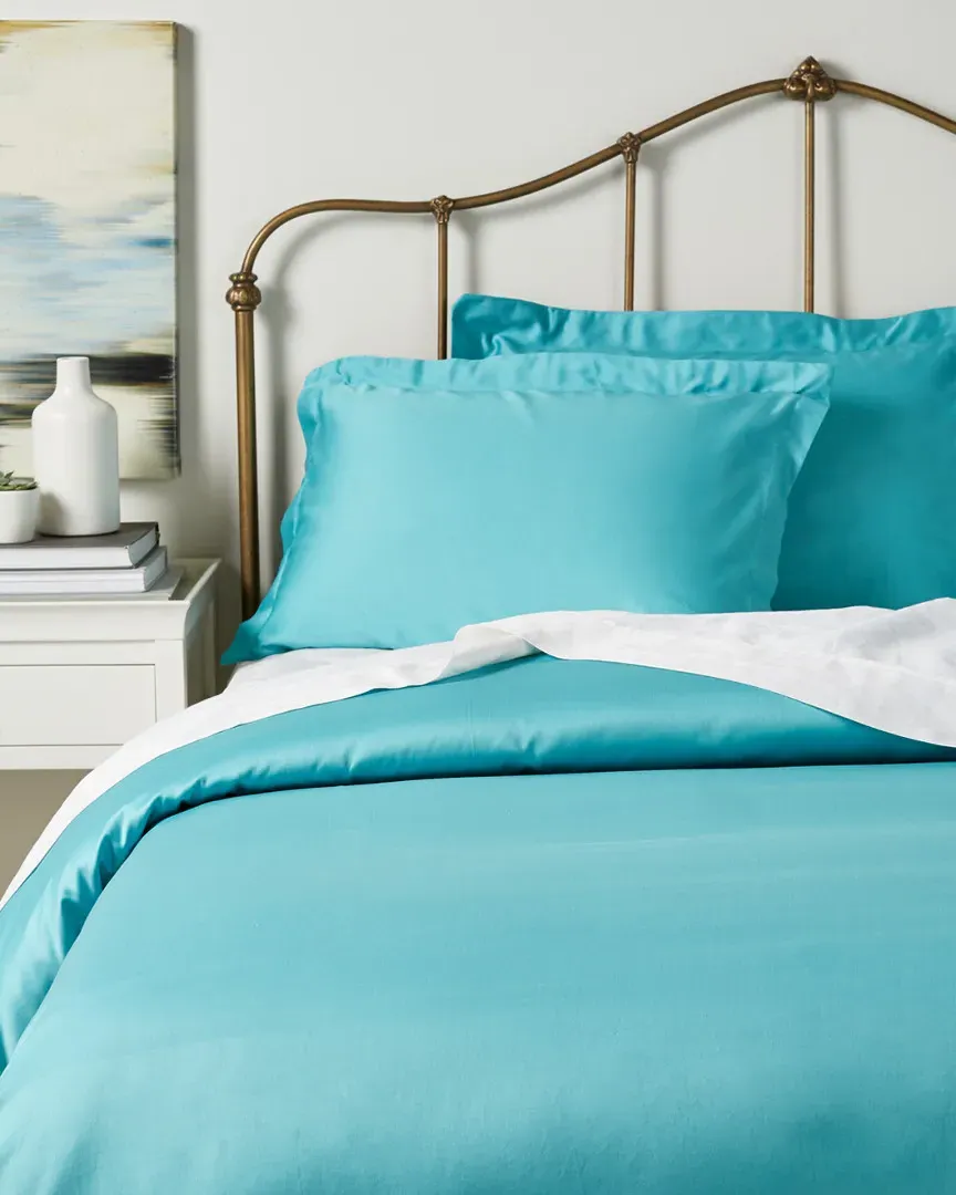 300 Thread Count Cotton Duvet Cover Set - Teal
