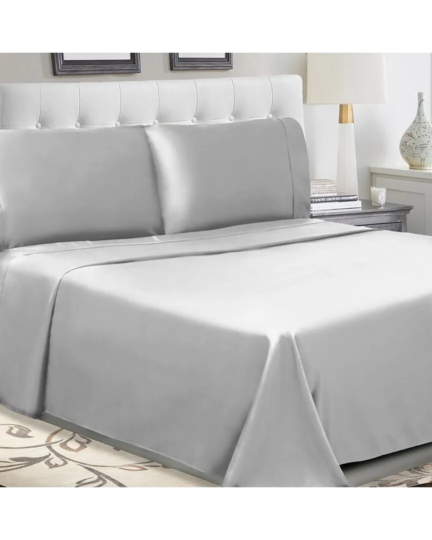 300 Thread Count Cotton Percale Deep Pocket Sheet Set - Platinum