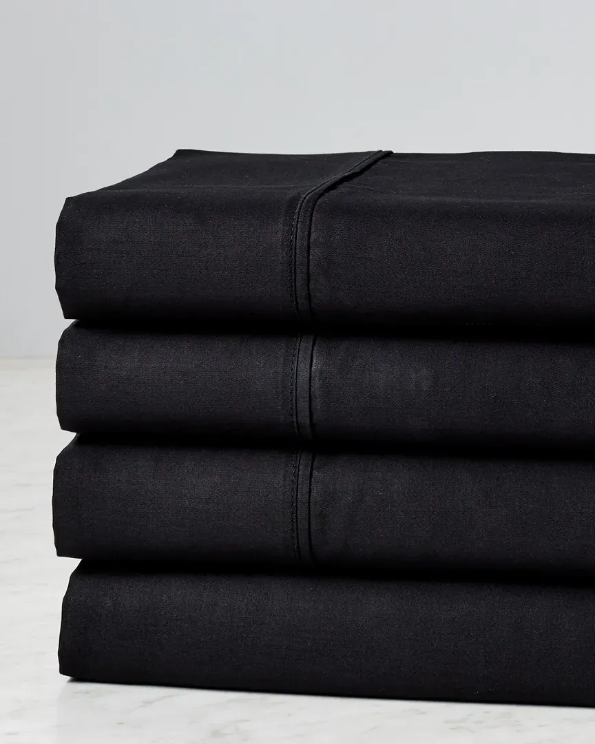 300 Thread Count Egyptian Cotton Deep Pocket Sheet Set - Black