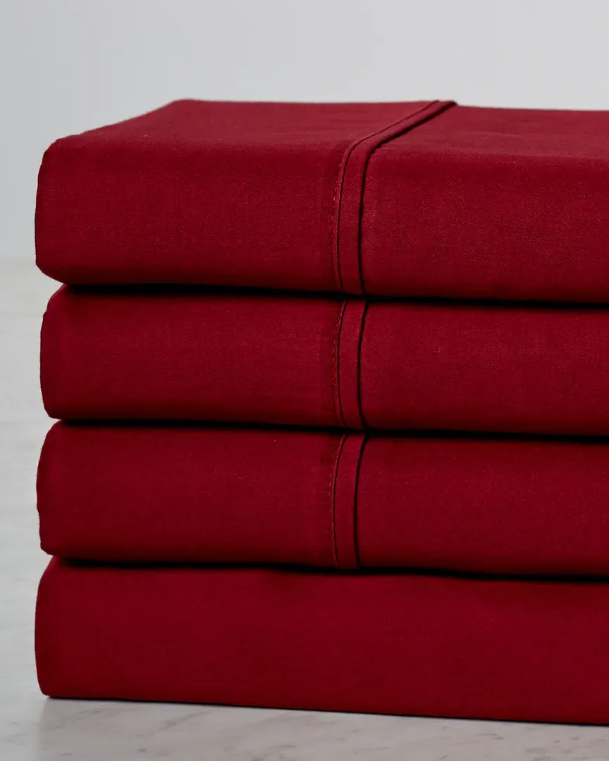 300 Thread Count Egyptian Cotton Deep Pocket Sheet Set - Burgundy