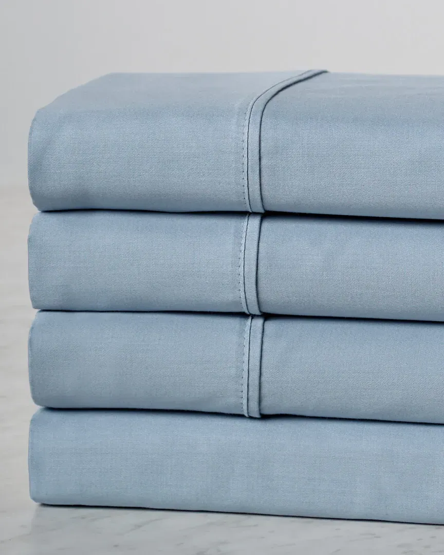 300 Thread Count Egyptian Cotton Deep Pocket Sheet Set - Light Blue