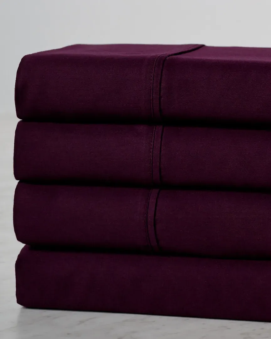 300 Thread Count Egyptian Cotton Deep Pocket Sheet Set - Plum