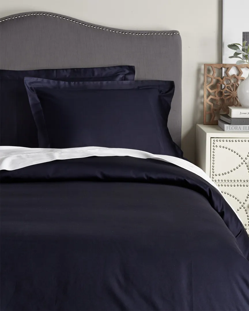 300 Thread Count Egyptian Cotton Duvet Cover Set - Navy Blue