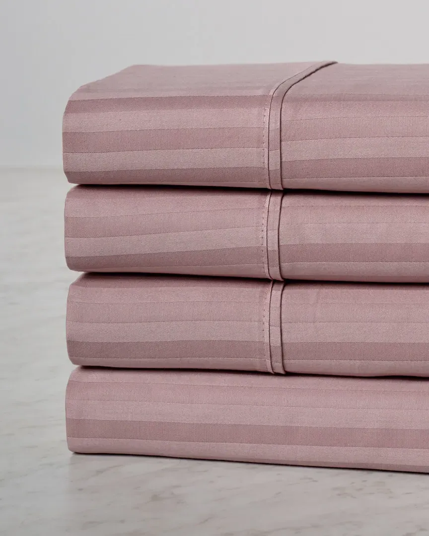 300 Thread Count Stripe Egyptian Cotton Sheet Set - Lavender image