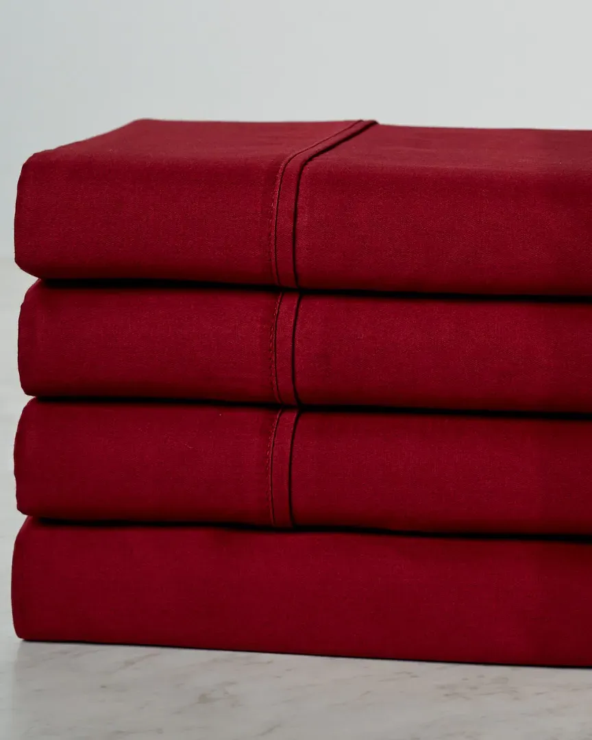 400 Thread Count Egyptian Cotton Sheet Set - Burgundy image