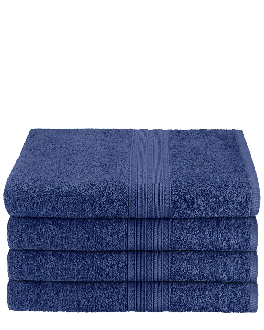 4pc Bath Towel Set - Blue, Cotton