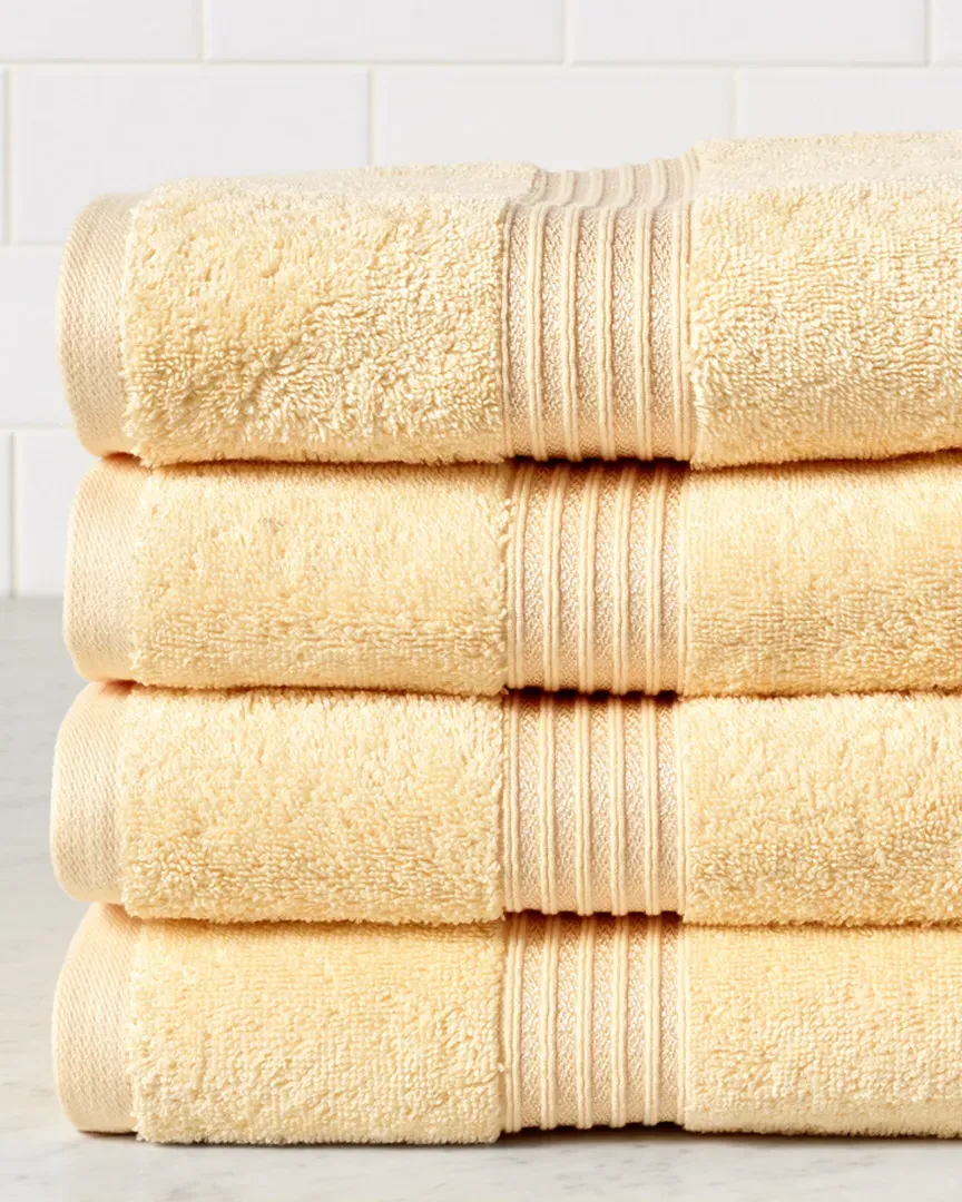4pc Bath Towel Set - Canary, Egyptian Cotton