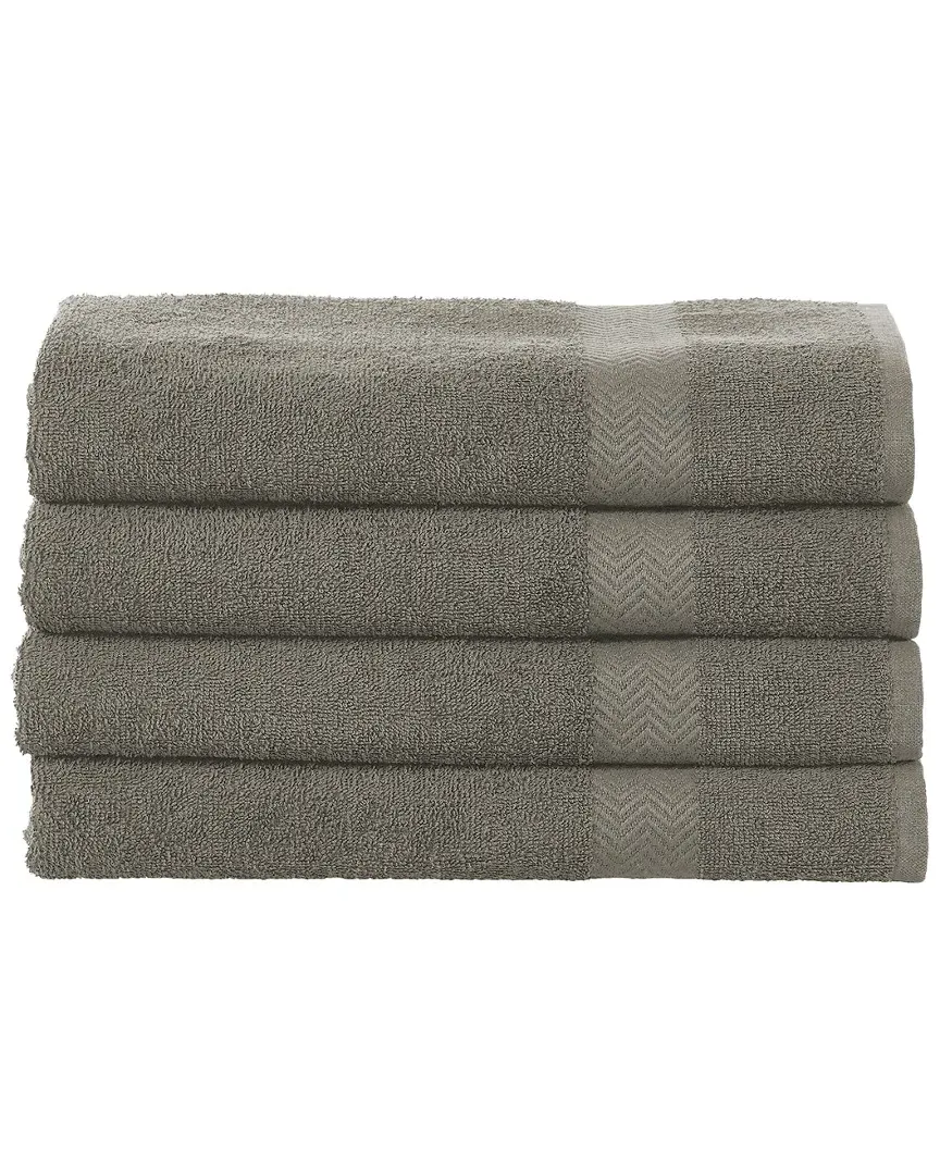 4pc Bath Towel Set - Charcoal, Cotton