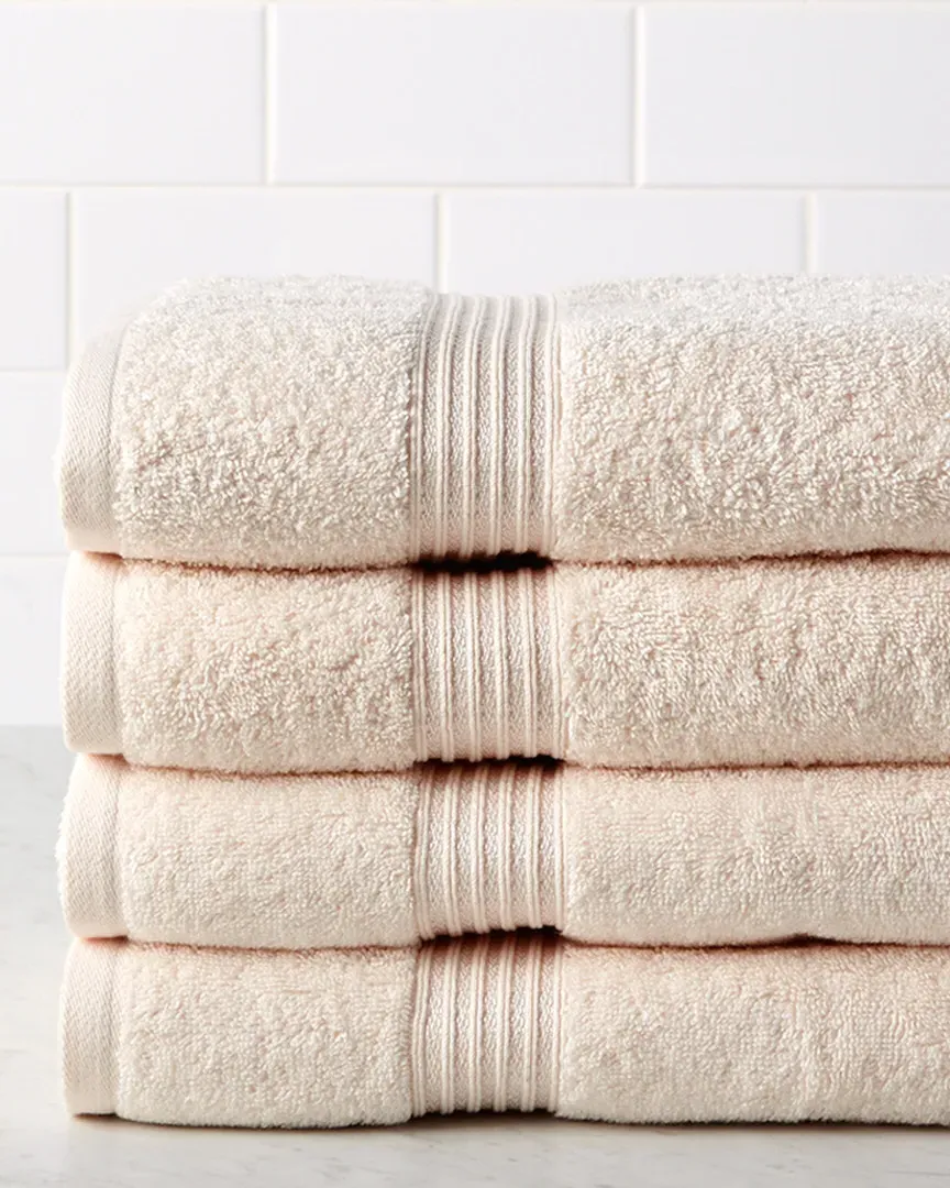 4pc Bath Towel Set - Ivory, Egyptian Cotton